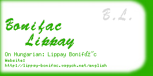 bonifac lippay business card